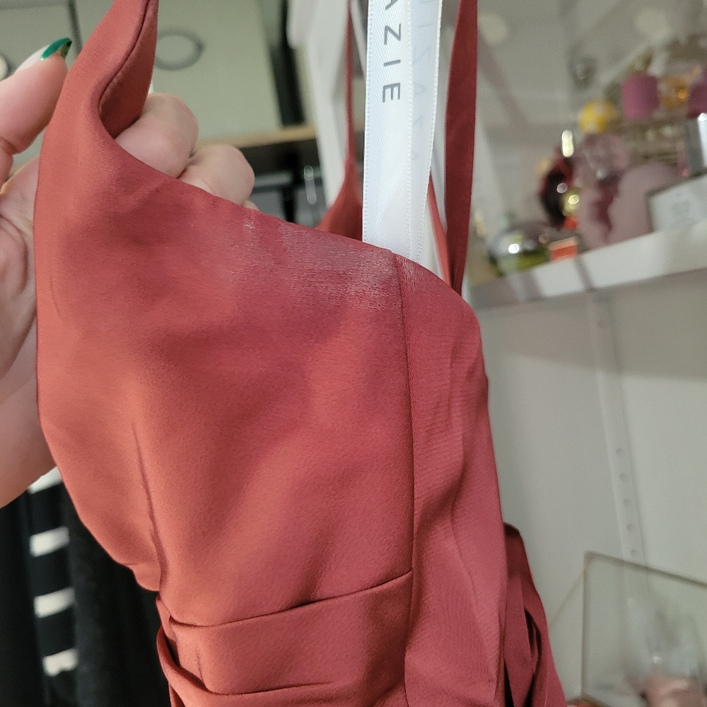 Azazie Raya Dress In Terracotta - Picture 9 of 11